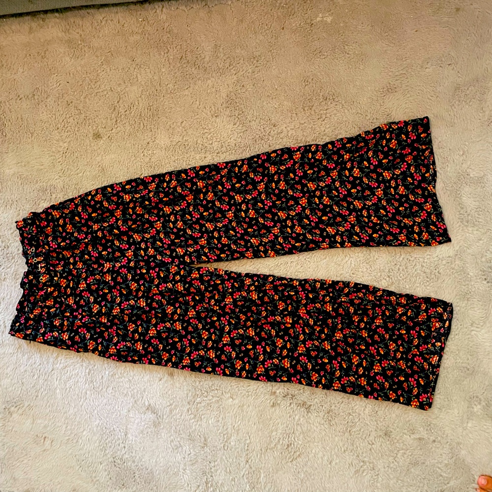 Lost & Wander High Waisted Belt-Adjustable Floral Pants